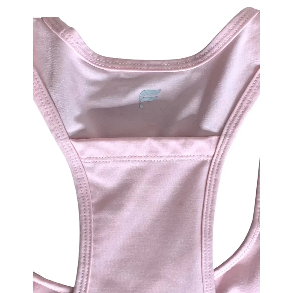 •SOLD•FABLETICS Light Pink On-The-Go Medium Impact Racerback Sports Bra Medium - Picture 8 of 8